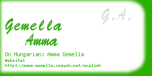 gemella amma business card